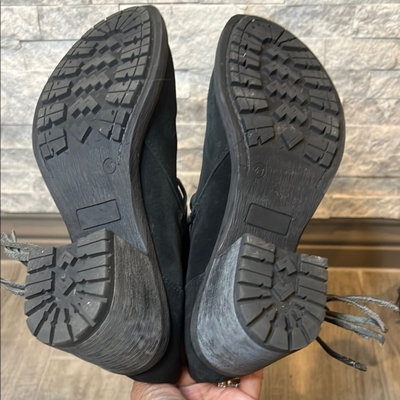 Bos & Co Black suede Ankle Boots  with double zipper closure, EUR 41 - Picture 9 of 12